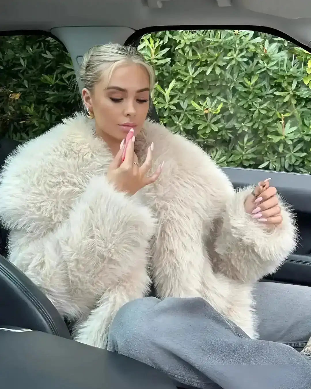 Casaco Sabrina com Textura Felpuda