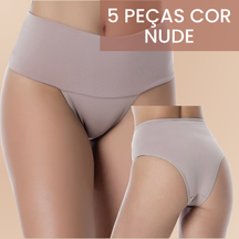Kit 5 Calcinhas Shape Turbo e Zero Barriga