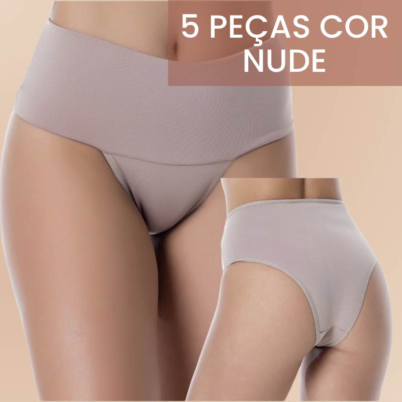 Kit 5 Calcinhas Shape Turbo e Zero Barriga